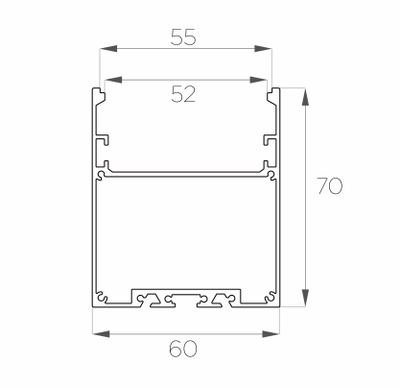 Алюминиевый профиль 4L-6070-S ANOD