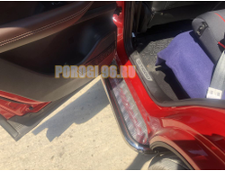 Пороги с накладным листом d53 для Chery Tiggo 8 Pro 2021-