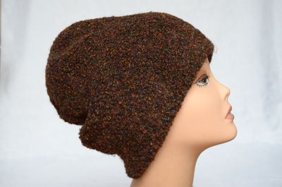 Коричневая меланжевая шапка Vizio Италия 5815 CL фото