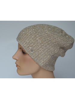 Шапка Vizio  Италия 1079 CY бежевая вязаная