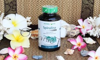 Купить тайские капсулы спирулина (Spirulina) для поддержания иммунной системы "Herbal One"