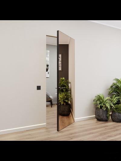 Комплект скрытой двери Pro Design Glass Зеркало бронза, графит 2600