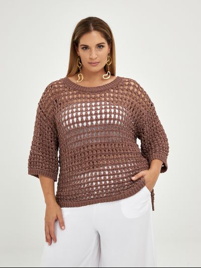 Стильный джемпер для полных женщин