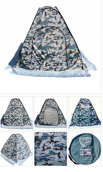 Палатка однослойная без дна 150x150см двухцветая