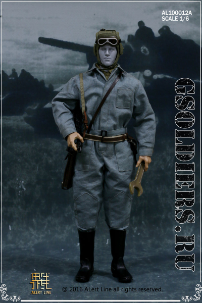 Советский танкист (механик-водитель) - коллекционная фигурка 1/6 WWII The Soviet Tank Corps Suit AL100012A - Alert Line