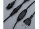 Гирлянда занавес уличная 2 х 6 м, 1440LED, IP65, 220V, нить тёмная, свечение белое