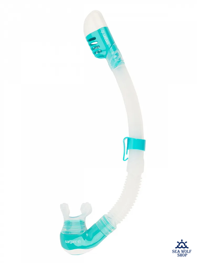 Маска для дайвинга с трубкой Sargan "БАТТЕРФЛЯЙ-М" бирюз. силикон