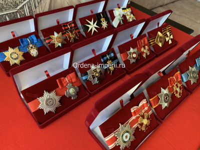 Коллекция "Ордена Российской Империи" в футлярах! Качественные муляжи!