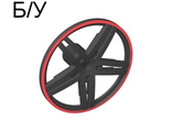 ! Б/У - Wheel Cover 5 Spoke without Center Stud - 35mm D. - with Red Edge, Black (54086pb01 / 4519131) - Б/У