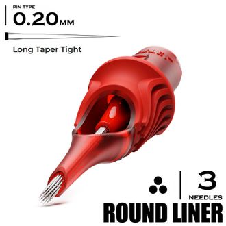 3 LLT-T / 0,20mm -  Round Liner Long Taper Tight - CARTEL