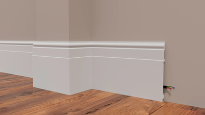 Напольный плинтус Decor-Dizayn DD726, для покраски, влагостойкий, ударопрочный, 2 метра