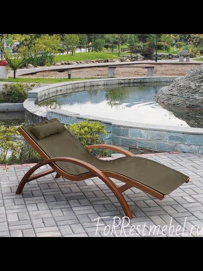 Шезлонг-лежак Мальта AFM-503 Olive из дерева