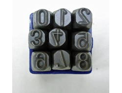 Клейма цифровые,  высота шрифта 12 мм, стальные