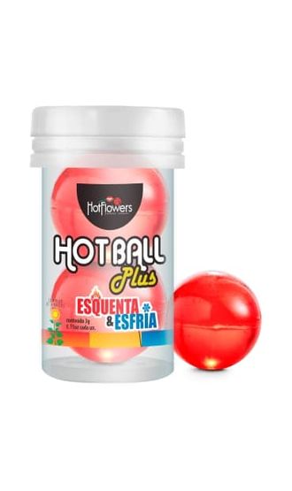 HC589 Лубрикант HOT BALL PLUS на масляной основе в виде двух шариков с охлождающе-разогревающим эффект