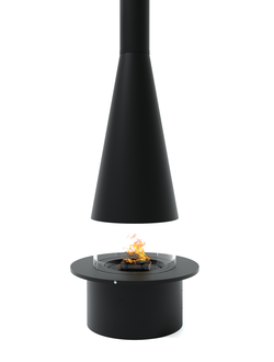 Камин VEREN  островной с электроподъемником стёкол