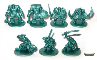 CastleCraft Орки - 7шт. Зеленый полистирол. 28мм