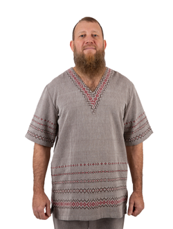 Славянский домашний костюм из льна ручного ткачества