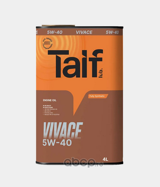 Масло моторное TAIF VIVACE 5W-40 4 л 211026 купить в Туле на Марата 100