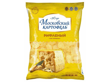 Московский картофель со вкусом Сыра Пармезан, чипсы рифленые, в упаковке 60 гр