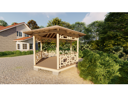 Деревянная беседка УДОН
