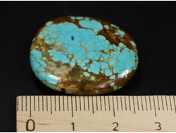 Бирюза, полировка плоская, США, Невада (27*27*5 мм, 6,5 г) №37845