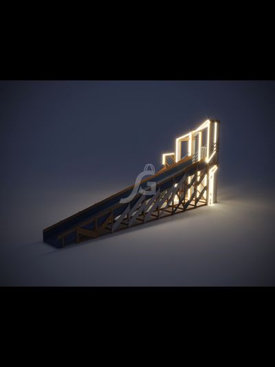 Зимняя деревянная горка &quot;IgraGrad Snow Fox 12 м&quot; с двумя скатами мод.3