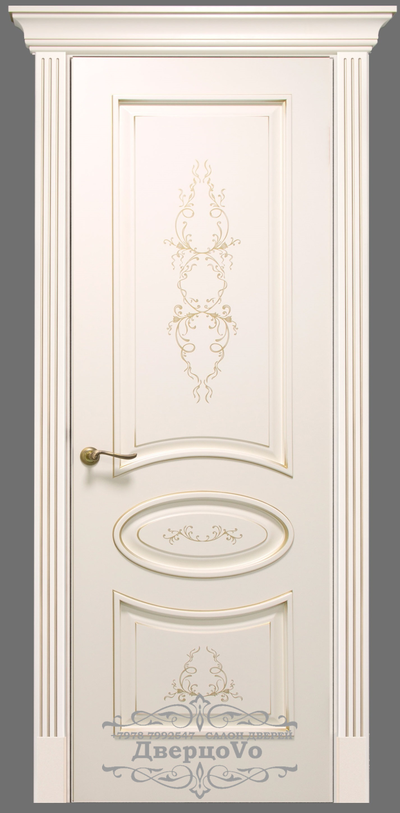 PORTE RICHI (Беларусь). АРБАТ, ПАОЛА (Л63), Ral 9010/ ПАТИНА ЗОЛОТО. ПОЛОТНО ГЛУХОЕ