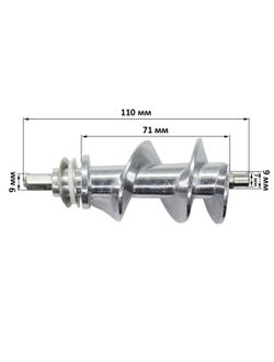 Шнек для мясорубки Polaris PMG 1828, PMG 1829, PMG 1840