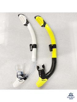 Трубка для дайвинга H.Wind spiral силикон сухая цветная