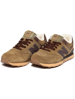 New Balance 574 Light Brown с мехом