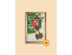 Купить пряник в шоколаде "С Новым годом "Дед мороз и часы", 160 грамм, фото