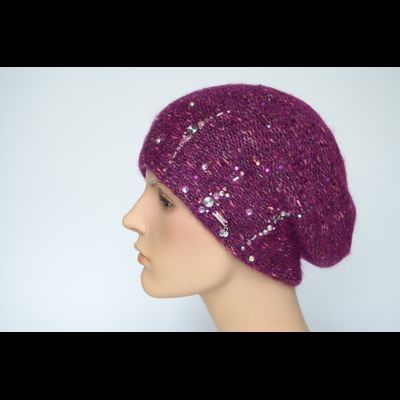 Берет фуксия Vizio 1010 B Италия с украшениями