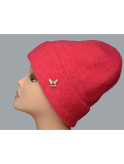 Женская малиновая польская шапка Камея Калифорния фото шапко Польши Kamea