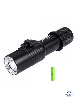 Фонарь подводный Diving D1 T6-1000Lm-белый 13см, с аккум.