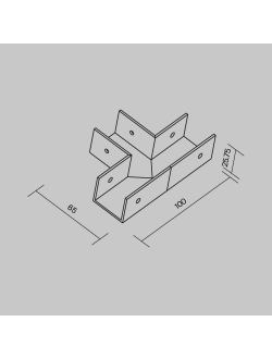 Коннектор T-образный для профиля Elasity IP, O-TR001-TC, Maytoni