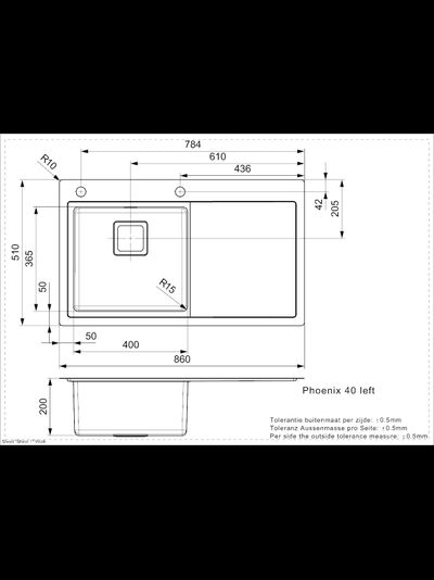Мойка Reginox Phoenix L 40 Left lux