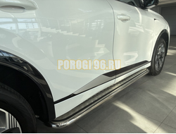 Пороги с накладным листом Папа Тюнинг d53 для Changan CS75 Plus IV 2025-