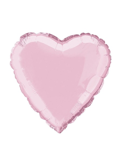 18''/46 см Сердце Pink (розовый) металлик