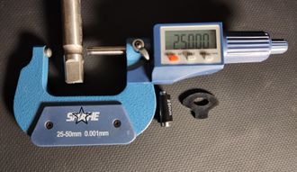 Микрометр электронный 25-50 мм 0.001 для радиусных канавок со сферическими губками