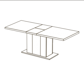 Стол прямоугольный раздвижной (1|2 вставки)