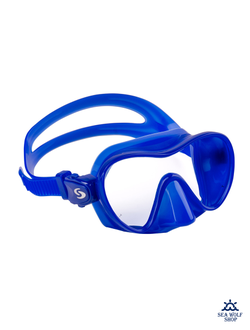 Маска для дайвинга с трубкой Scorpena Junior комплект неон-синий (детск)