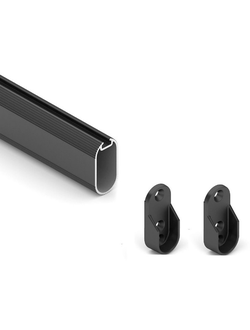 Овальная штанга черная + фурнитура