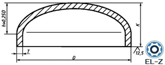 ГОСТ 17379–01 – Заглушки эллиптические стальные бесшовные приварные с условным проходом Ду 25–500мм.