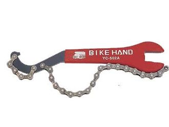 Ключ Bike Hand YC-502A с хлыстом для кассеты, универсальный