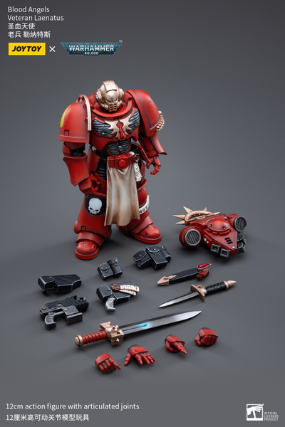 Ленатус, ветеран Кровавых Ангелов (Warhammer 40k) - КОЛЛЕКЦИОННАЯ ФИГУРКА 1/18 Blood Angels Veteran Laenatus (JT3402) - JOYTOY