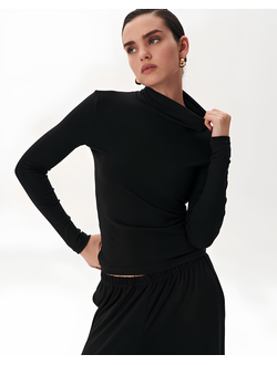 Водолазка из мягкого и эластичного трикотажа (черный)