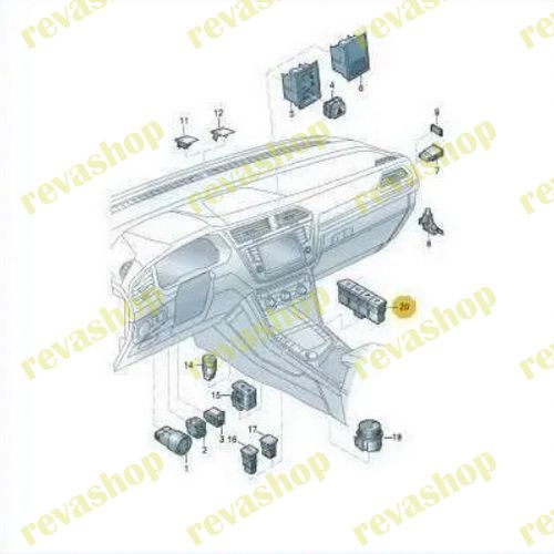 Кнопки для Volkswagen Tiguan 2 Кнопка передней консоли VW Tiguan 2 максимальная Переключатель кнопки