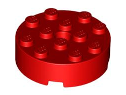 Brick, Round 4 x 4 with Hole, Red (87081 / 4610843)