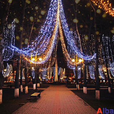 Гирлянда-нить 10 м, 220В, СИНИЙ, IP65, провод ПВХ, статика