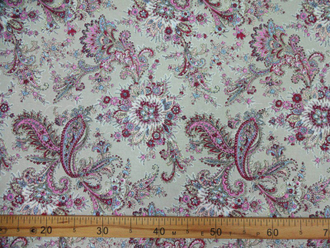 Ткань льняная "Огурцы" Вид 2